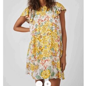 Free People Yara Floral Printed Mini Dress Women’s size XS NWOT